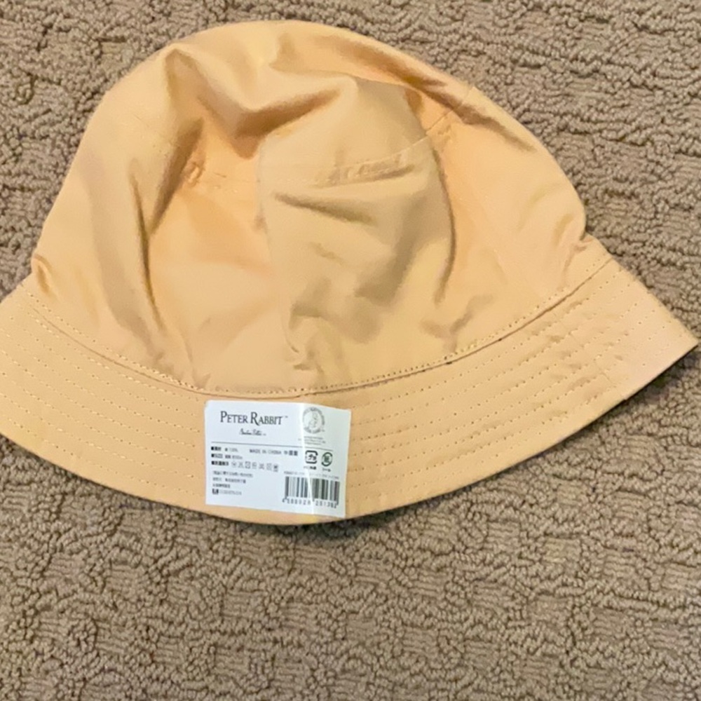 Peter Rabbit Tan Bucket Hat with Embroidered Rabbit - Picture 3 of 5